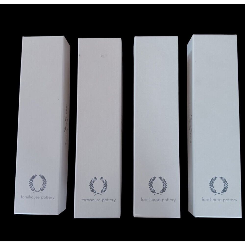 Lot of 4 Farmhouse Pottery Empty Box Presentation Flatware Cutlery Cardboard